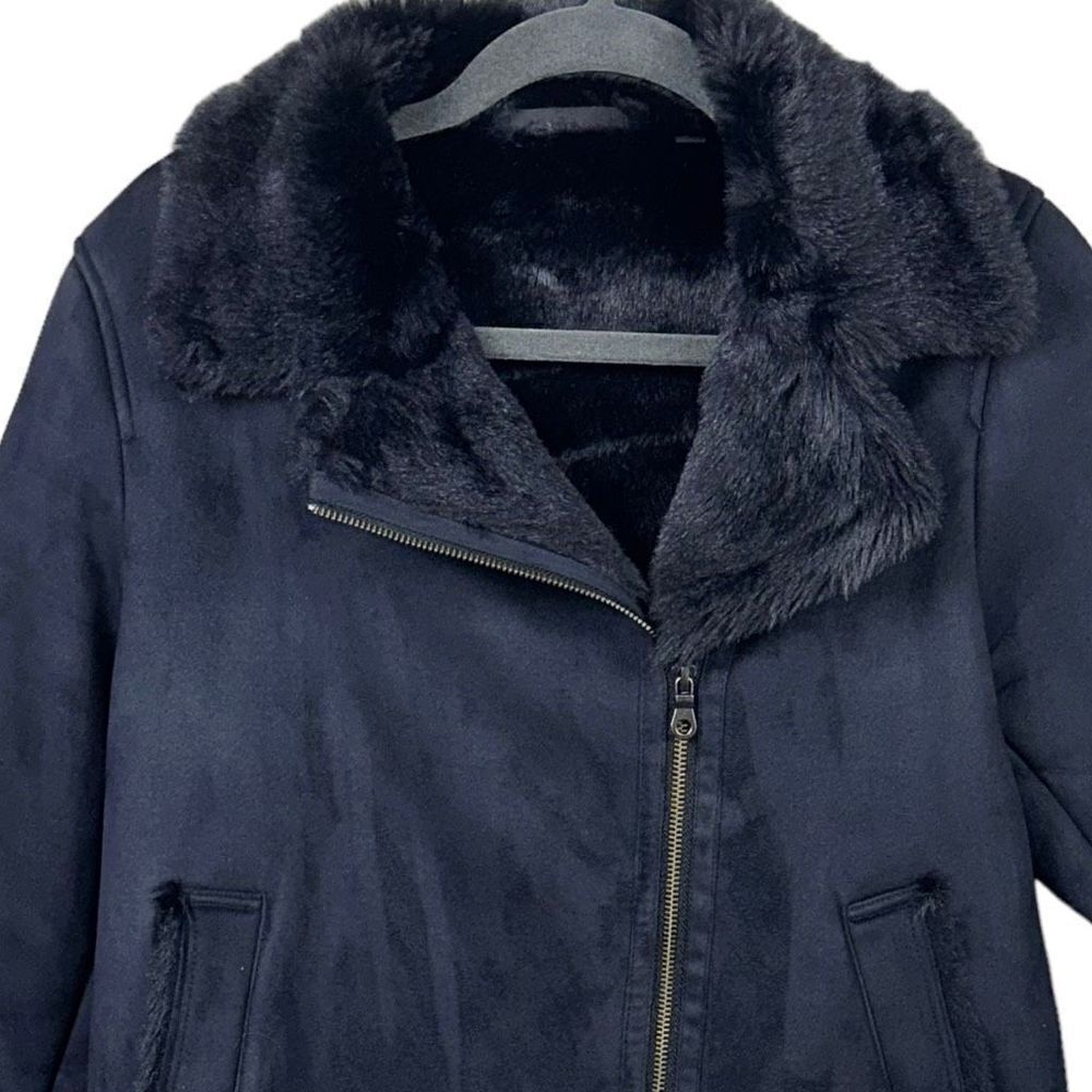 Uniqlo Black Faux Suede and Faux Fur Women’s Jacket in size Small - Picture 5 of 9